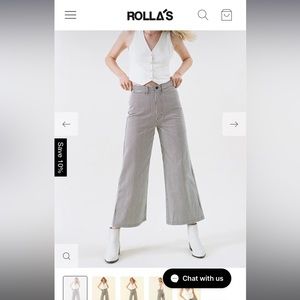 ISO Rolla’s Sailor Pant - Lyocell Capri Stripe black & white, size 28 or 29